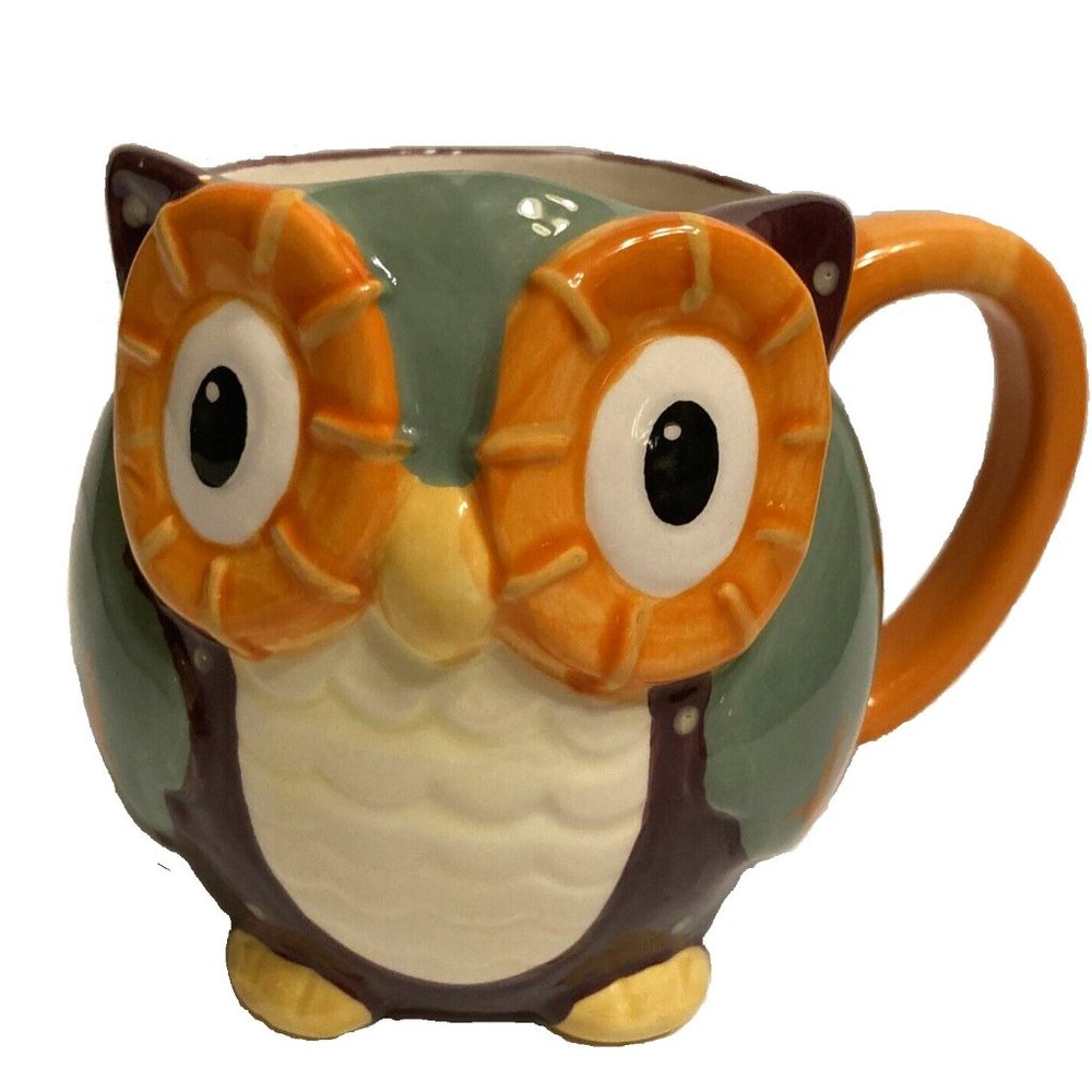 3D Ceramic Owl Coffee Cup or Tea Mug